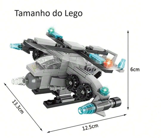 Helicóptero Tático 6 em 1 Compatível Lego - Minha loja